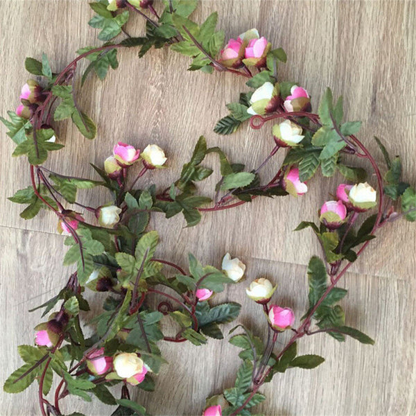 Silk Rose and Ivy Vine